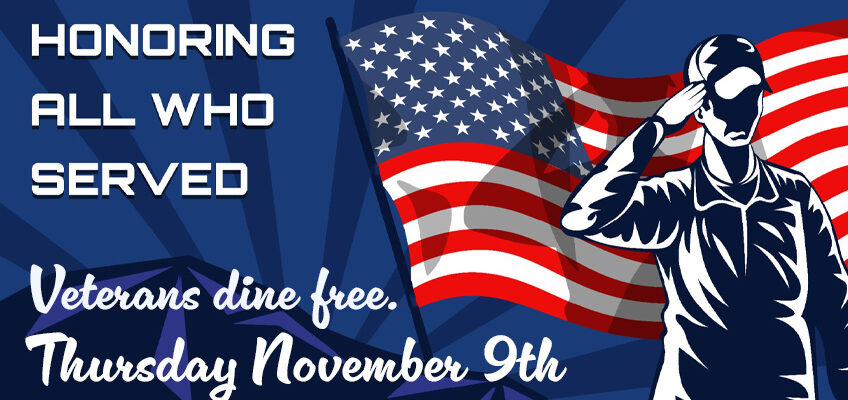 Veterans dine for free on November 9, 2023